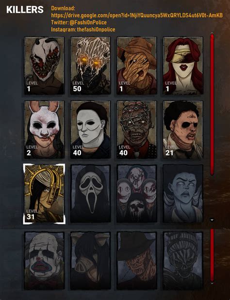 Dead By Daylight Killer Icons By Redchaoticrain On Deviantart