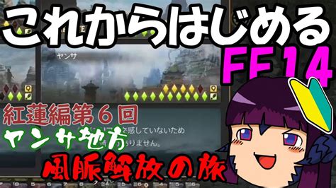 【紅蓮第6回】これからはじめるff14【ヤンサ地方風脈解放】【漆黒版2021年版dps視点】 Youtube