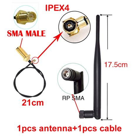 EOTH 2 4g Antenna 5dbi Sma Female Wlan Wifi 2 4ghz Antene Ipex 1 4 Mhf4