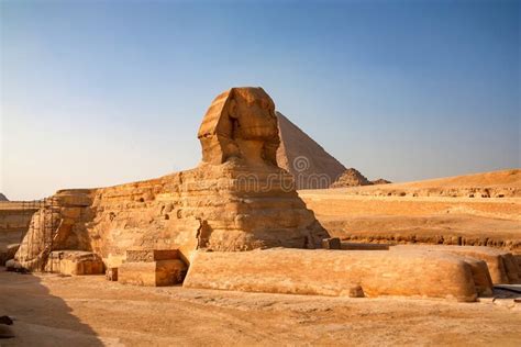 Restoration of the Great Sphinx of Giza Stock Image - Image of ...