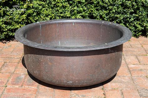 Salvaged Large Copper Bowl Planter