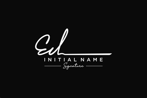 Initial Ed Signature Logo Template Vector Hand Drawn Calligraphy