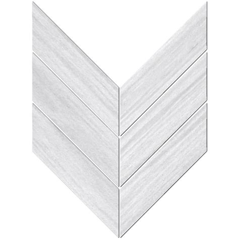 Merceene X Vein Cut Polished Macro Chevron Mosaic Pera Tile