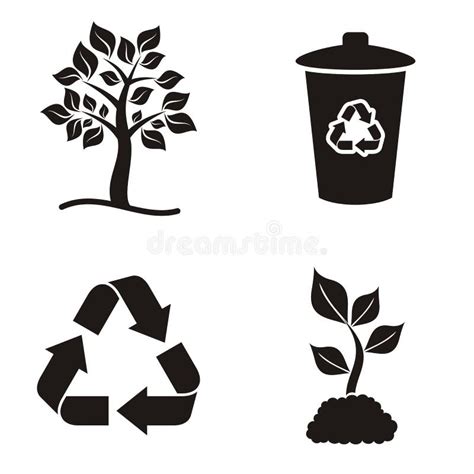 Recycle Icon Set Vector Eps10 Stock Vector Illustration Of Organic