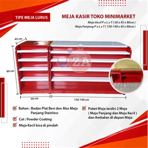 Jual Meja Kasir Toko Warung Minimarket Supermarket Meja Kecil Biru