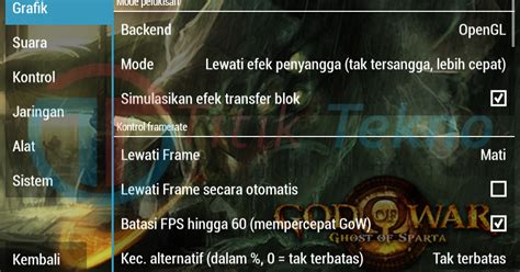 Cara Setting God Of War Ghost Of Sparta PSP Agar Tidak Lag Dan Suara