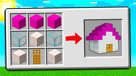 Como Craftear Una Casa De Cualquier Bloque En Minecraft Minecraft Videos