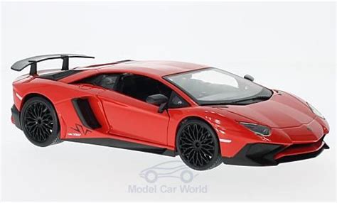 Diecast Model Cars Lamborghini Aventador 1 24 Bburago Lp750 4 Sv Hellred Uk