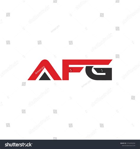 Afg Letter Logo Design Vector Stock Vector Royalty Free