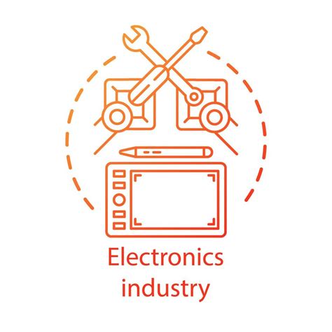 Icono Del Concepto De La Industria Electrónica Servicio Tecnico