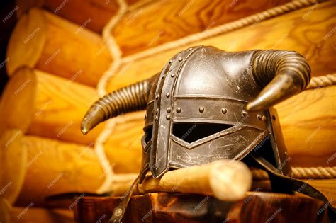 Premium Photo | Viking warrior helmet, medieval armor