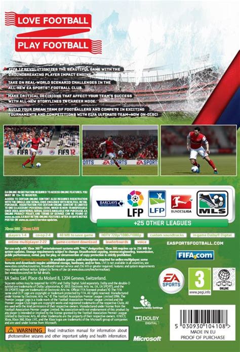 FIFA Soccer 12 (2011) Xbox 360 box cover art - MobyGames