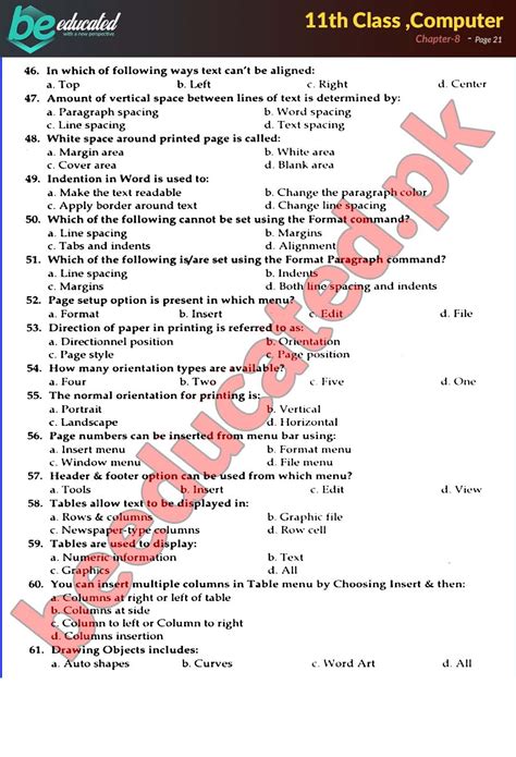 Cahpter Computer Science Ics Part Notes Inter Part Notes