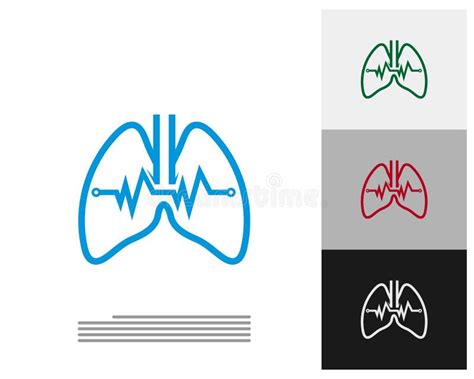 Dise O Del Logotipo De Pulmones De Salud Dise O Del Emblema Vectorial