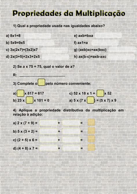 Atividades Propriedade Da Multiplicação Sololearn