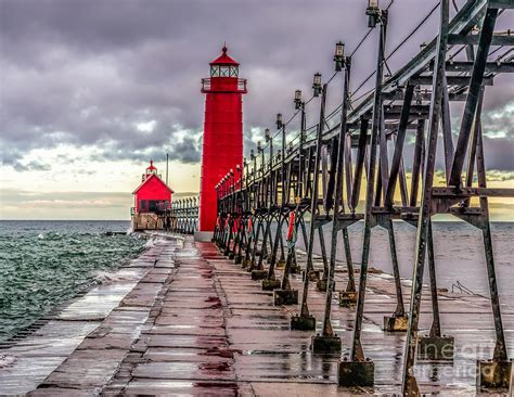 Wet At Grand Haven Photograph By Nick Zelinsky Jr Fine Art America