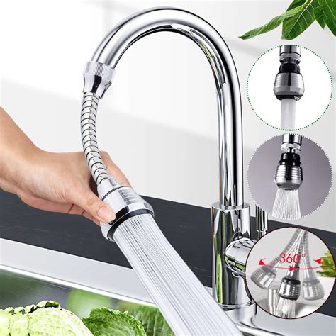 Kitchen Sink Flexible Faucet Tap Extender Adaptor Extension Adapter Head Extendable Nozzle Water