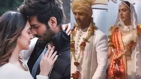 Kartik Aaryan Kiara Advani Weep In Leaked Wedding Scene From Satyaprem