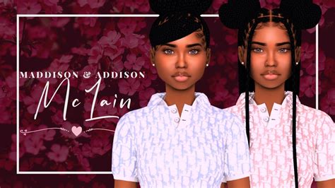 Sims 4 Cas Teen Twins Maddison And Addison Youtube