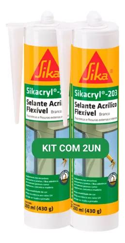 Sikacryl Selante Acr Lico Ml G Branco Kit Un Mercadolivre