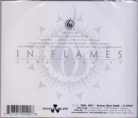 In Flames Come Clarity Cd Re Issue