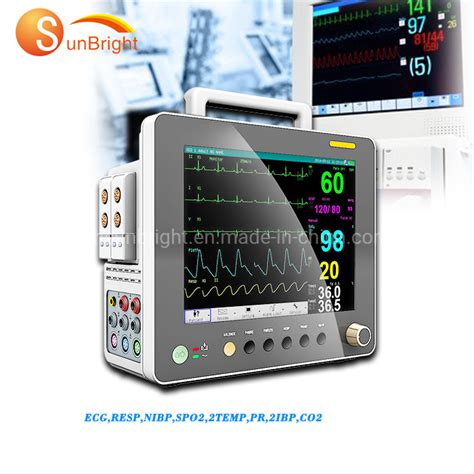 Hospital Pediatrics Vital Sign Patient Monitor Portable Vital Signs Monitor China 12 Inch