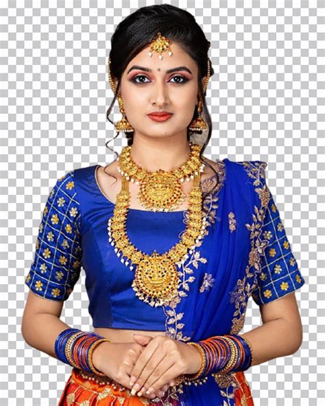 Indian Girl Woman In Saree Full Body PNG Images CBEditz