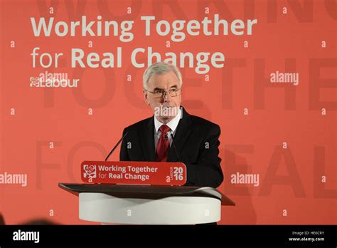 Labours Shadow Chancellor John Mcdonnell Mp Delivers A Speech On The