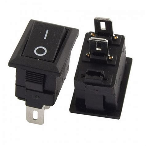 2x Spst Onoff Black Square Io Rocker Switch Mini Small 12v Automotive