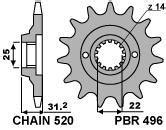 Pignone Pbr Passo Catena Cod Z Denti Nc