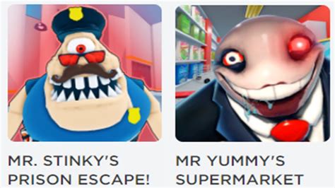 MR STINKY S PRISON ESCAPE Vs MR YUMMY S SUPERMARKET ROBLOX ALL