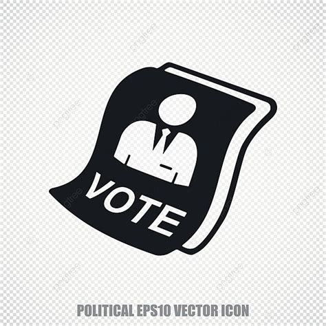 Politics Vector Ballot Icon Modern Flat Design Modern Eps Political