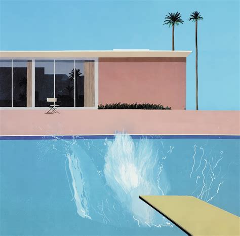 A Bigger Splash By David Hockney Exhibition Poster Vintage Etsy