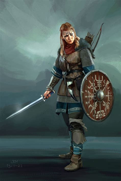 Artstation Viking Shieldmaiden Viking Character Rpg Character