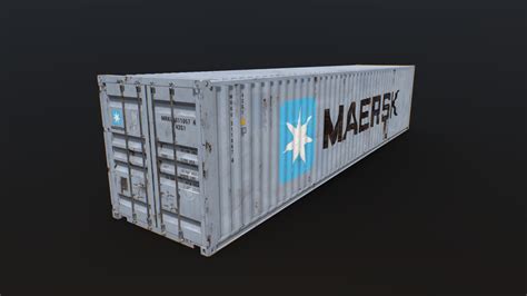 40 Ft Shipping Container Buy Royalty Free 3d Model By Impylse [af5c8a9] Sketchfab Store