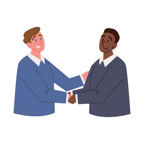 Black And White Man Handshake 16756165 Vector Art At Vecteezy