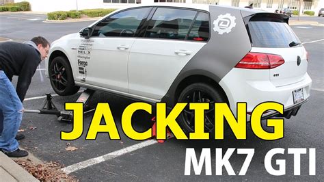 How To Jack Up A MK7 GTI On Jack Stands YouTube