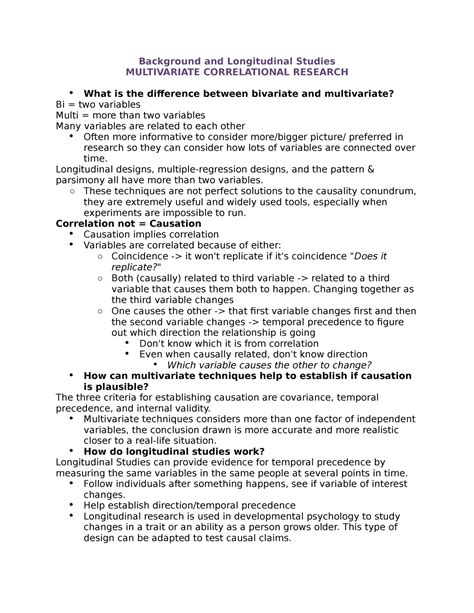 Lecture 5 Multivariate Correlational Research Background And