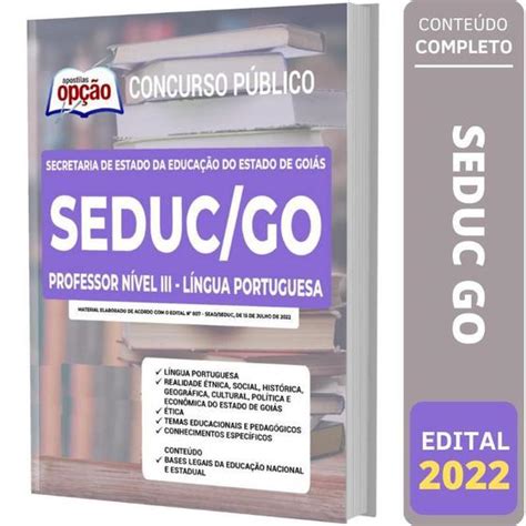 Apostila Seduc Go Professor Nível 3 Língua Portuguesa Apostilas