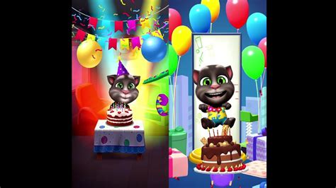 Talking Tom Vs Talking Tom 2 My Tom 2 And My Tom Birthday Shopping