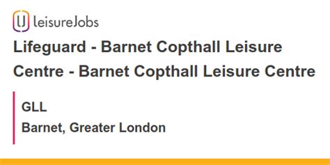 Lifeguard - Barnet Copthall Leisure Centre - Barnet Copthall Leisure Centre job with GLL | 3336100