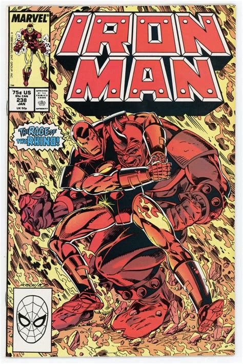 Iron Man 238 Vf 8 0 Marvel 1989 Copper Age Steve Rogers James Rhodes