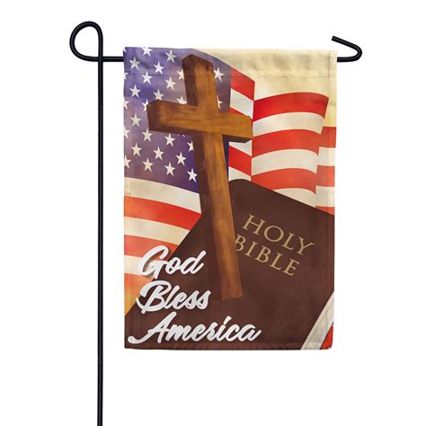 American Forever Garden Flag God Bless America 4th Of July Patriotic