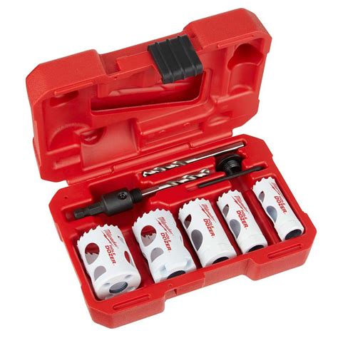 Milwaukee Tool Hole Dozer Plumbers Bi Metal Hole Saw Set 8 Piece