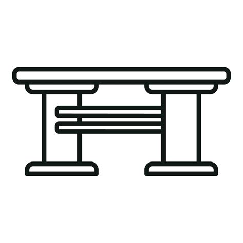 Picnic Wood Table Icon Outline Vector Home Furniture 35533556 Vector