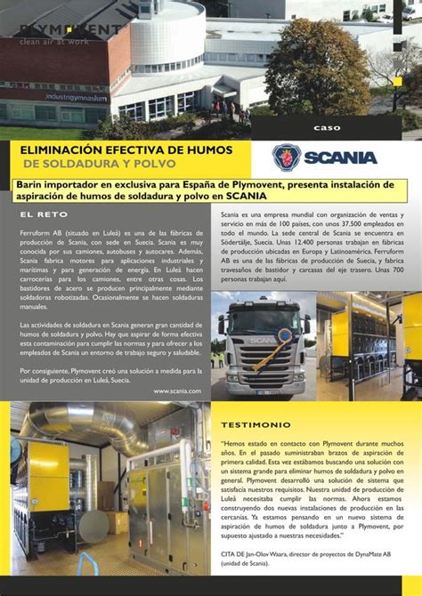 N p instalación aspiración humos de soldadura y polvo en scania PDF