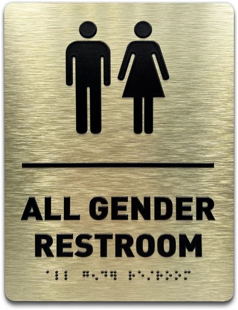 Gds Unisex Wheelchair Bathroom Sign Ada Compliant Wheelchair Accessible Raised Icons Grade