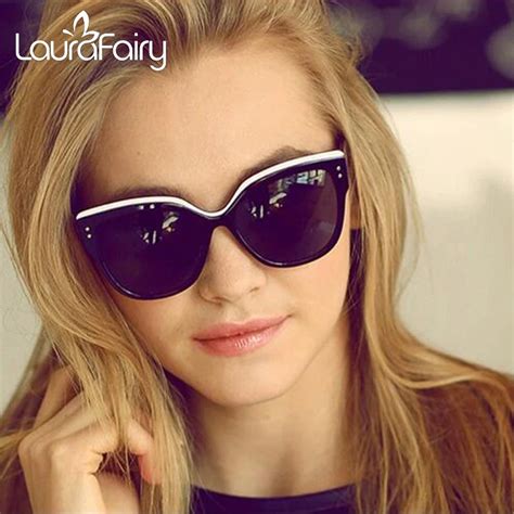 Laura Fairy Fashion Cateye Sunglasses Women Brand Designer Oversize