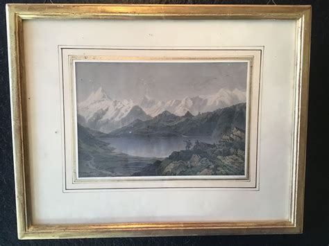 Alpenkette Mit Bergsee Von Ludwig Rohbock Um 1860 Stahlstich Kaufen