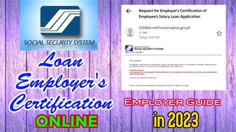 Sss Loan Online Certification By Employer In Youtube